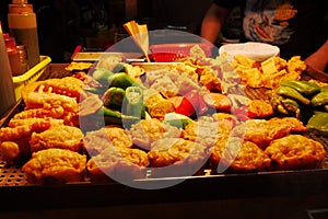 Fried food in Hong Kong food stall