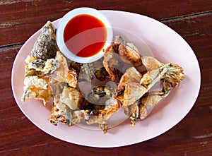 Fried frog leg