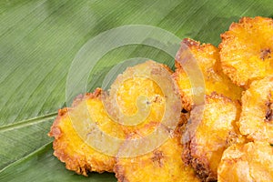 Fried Green Plantains or Tostones photo