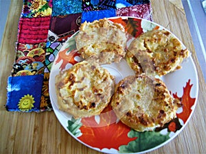 Fried Green Tomatoes on cutting Board