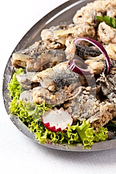 Fried herring dish