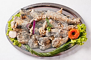 Fried herring dish