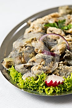 Fried herring dish