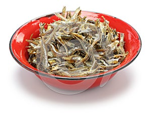 Fried ikan bilis(dried anchovies) , malaysian food