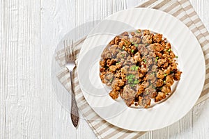 Fried Italian sausage of freshly ground pork meat