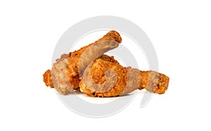 Fried legs on a white background.