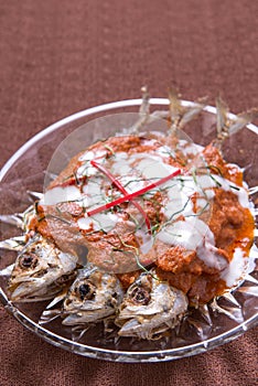 Fried mackerel fish