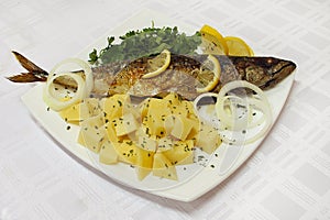 Fried mackerel fish