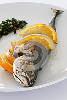 Fried Mackerel with salsa verde