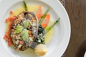 Fried mackerel Steak