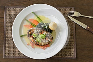 Fried mackerel Steak