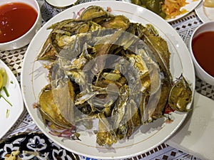 Fried marinka fish is eaten like this