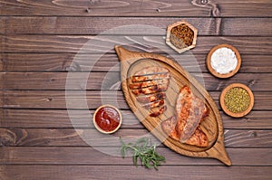 Fried meat fillet with spices