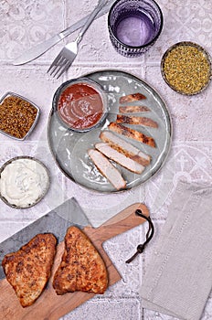 Fried meat fillet with spices