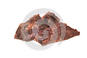 fried meat isolated on white background photo