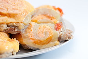 Fried meat stake on French