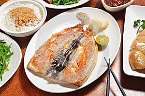 Fried milkfish belly