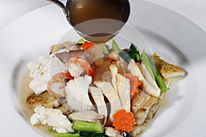 Fried mixed vegetable gravy