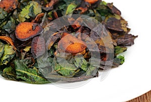 Fried neem leaves