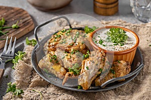 Fried Parmesan Chicken Wings