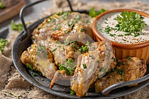 Fried Parmesan Chicken Wings