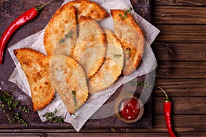 Fried patties with filling