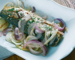 Fried pickled herring