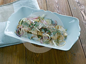 Fried pickled herring