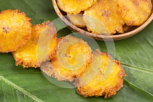 Fried plantain toston patacon