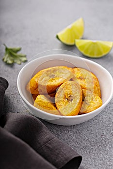 Fried plantains, carribean cuisine