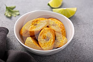 Fried plantains, carribean cuisine