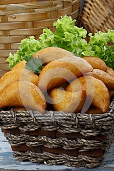 Fried polenta pastel