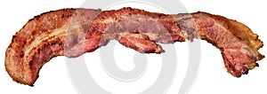 Fried Pork Bacon Rasher Isolated on White Background