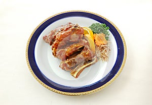 Fried pork chop with sweet and sour sauce