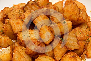 Fried potaoes with wedges Indian delicay