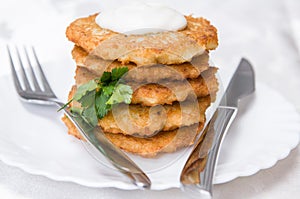 Fried potato pancakes