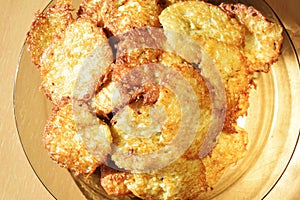 Fried potato pancakes or draniki