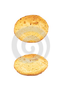 Fried potato slice composition