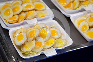 Fried quail eggs package for sale