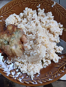 Fried Rice with bakwan From Indonesia
