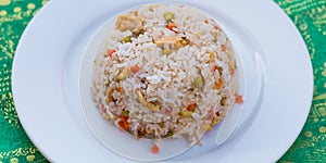 Fried rice chicken in Cambodia