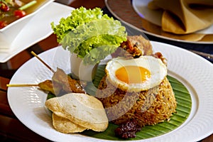 fried rice with chili tomyum paste - Thai halal food