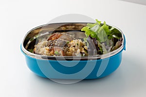 Fried Rice with Crispy Fish In bowl