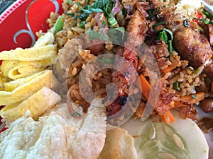 Fried Rice or Indonesian Nasi Goreng in an Ubud Restaurant