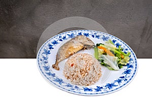 Fried Rice with Mackerel Chili PasteÃ Â¹Æ photo