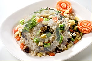 Fried rice mixed vegetable