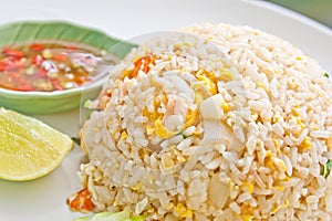Fried rice with pork, Thai cuisine
