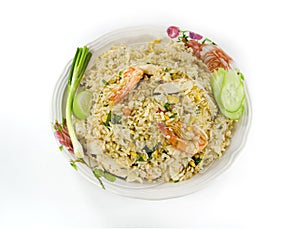 Fried rice with shrimp and sea crab meat