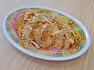 Fried rice vermicelli or fried Bee hoon