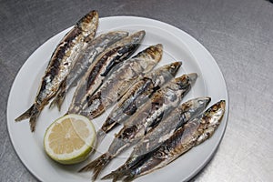 Fried sardines photo